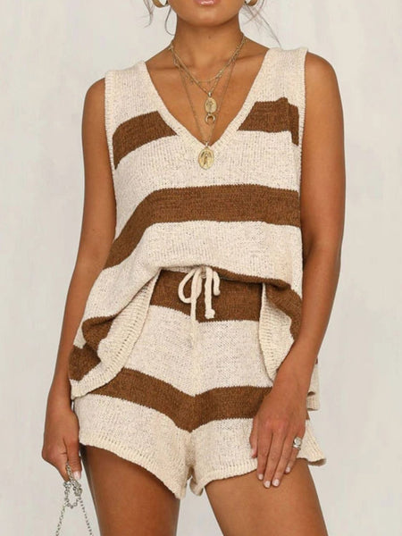 Printed Half Sleeve Top and Wide Leg Pants Set