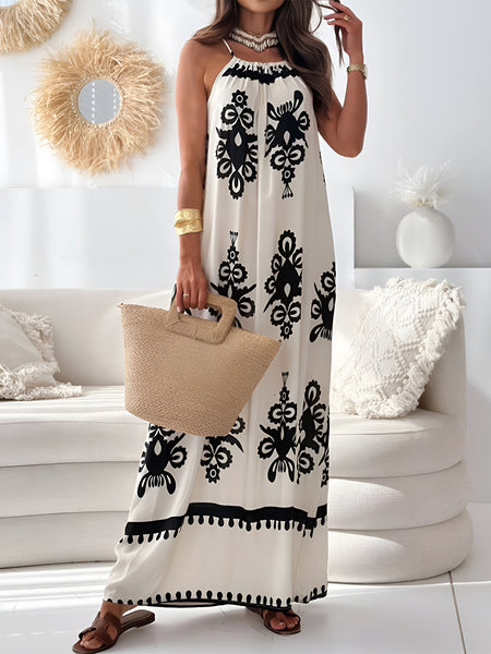 Printed Half Sleeve Top and Wide Leg Pants Set
