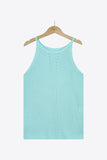 Openwork Grecian Neck Knit Tank Top