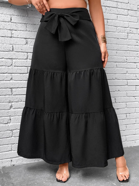 Plus Size Cutout Tie Front Short Sleeve Dress