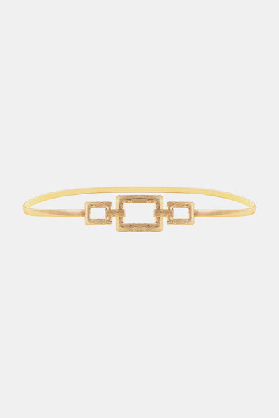 Square Shape Zinc Alloy Buckle Iron Belt