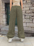 Drawstring Waist Pants with Pockets