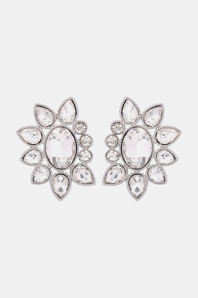 Geometrical Shape Glass Stone Dangle Earrings