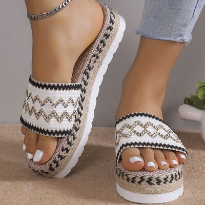 MMShoes Best Life Double-Banded Slide Sandal in Gold