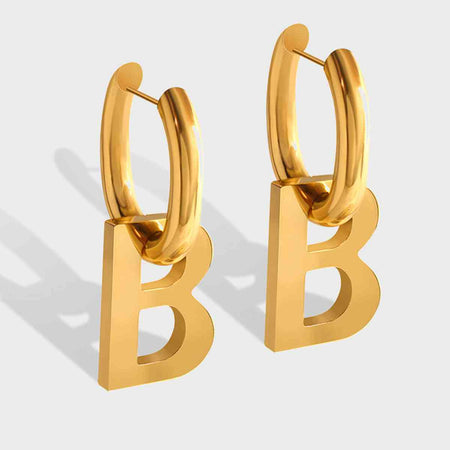 Alloy & Rhinestone Hoop Drop Earrings