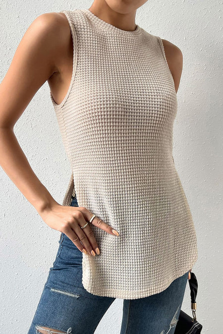 Lace Trim Openwork Cap Sleeve Blouse