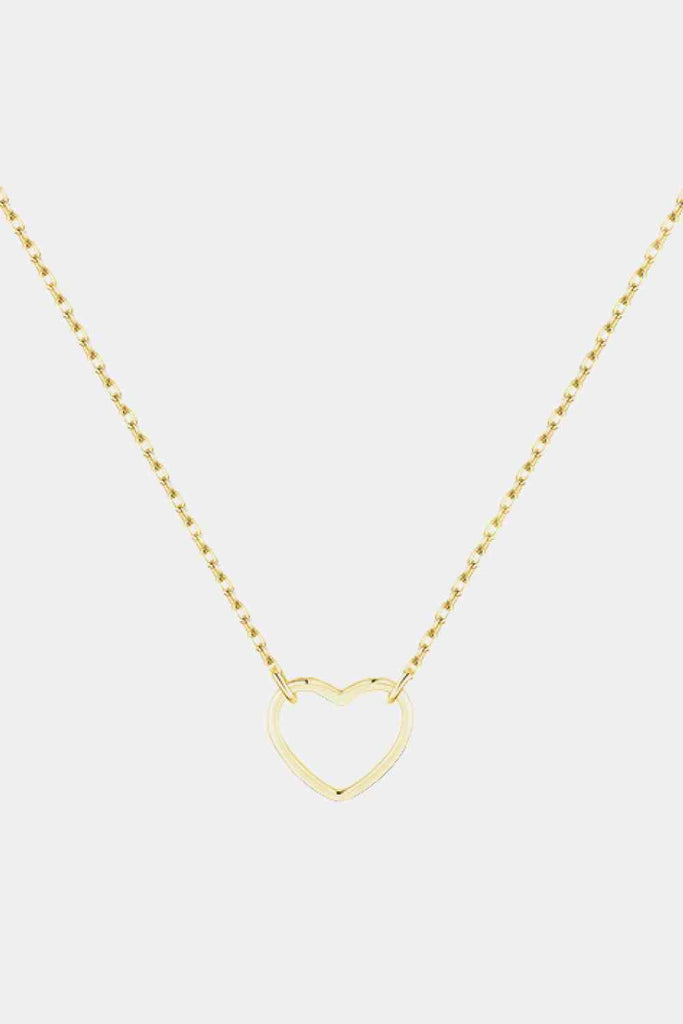 925 Sterling Silver Heart Shape Pendant Necklace