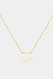 925 Sterling Silver Heart Shape Pendant Necklace
