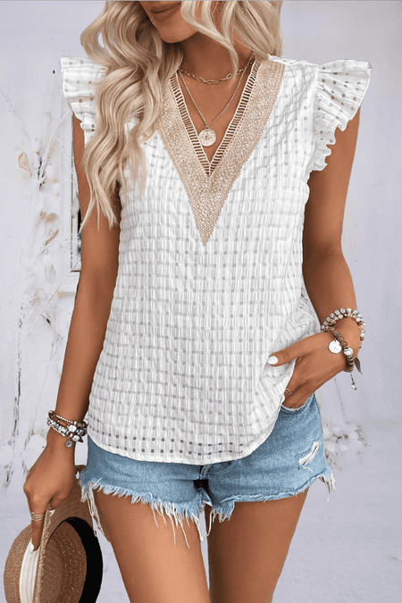 White crochet blouse