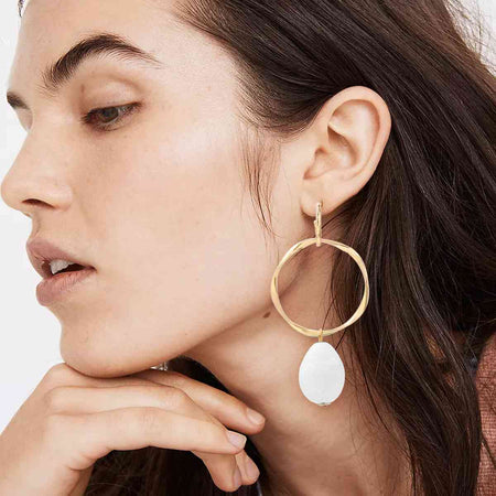 Geometrical Shape Zinc Alloy Frame Dangle Earrings