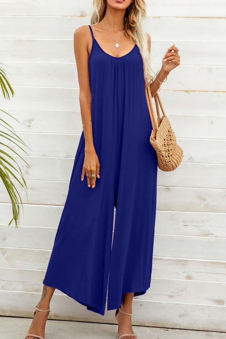 Square Neck Sleeveless Jumpsuit