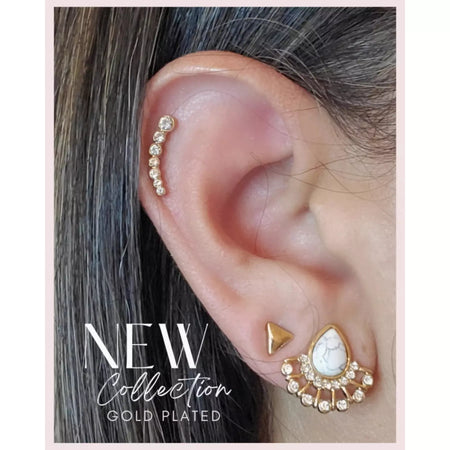 Geometrical Shape Zinc Alloy Frame Dangle Earrings