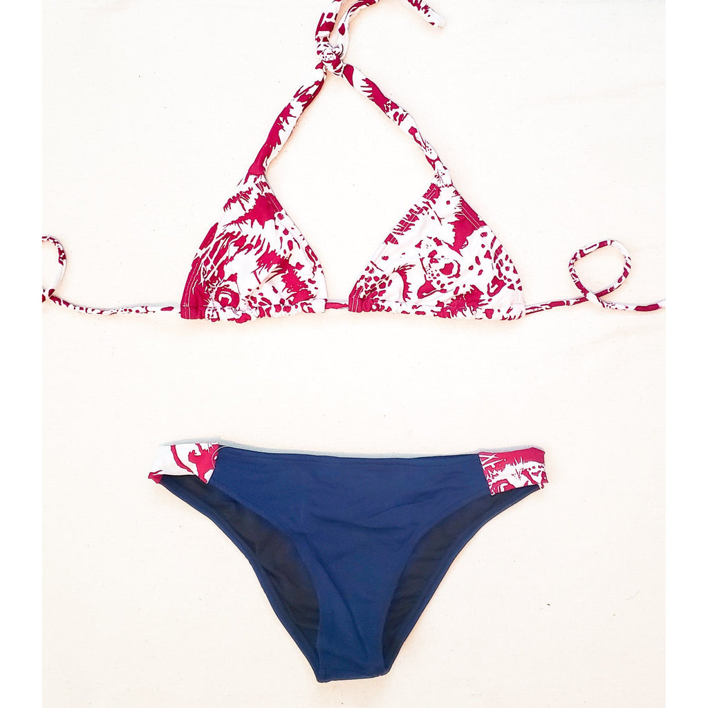 Red & navy bikiny