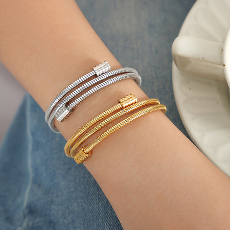 Double-Layered Stainless Steel Bracelet