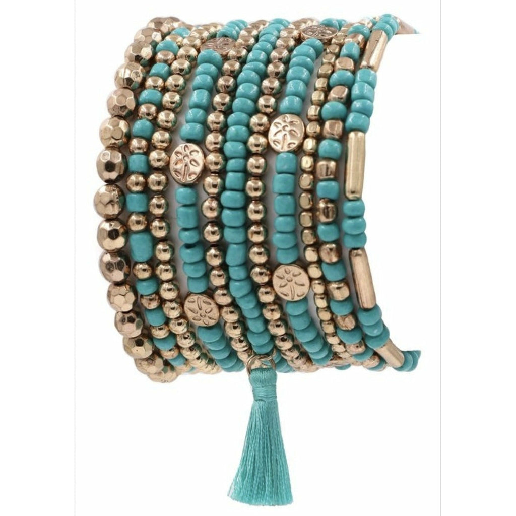 Turquoise bead bracelet