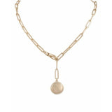 Single drop necklace gold