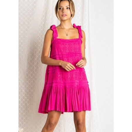 Ninexis Out Of Time Full Size Ruffle Hem Dress with Drawstring Waistband in Light Sage