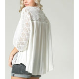 Resort white tunic blouse