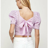 White crochet blouse