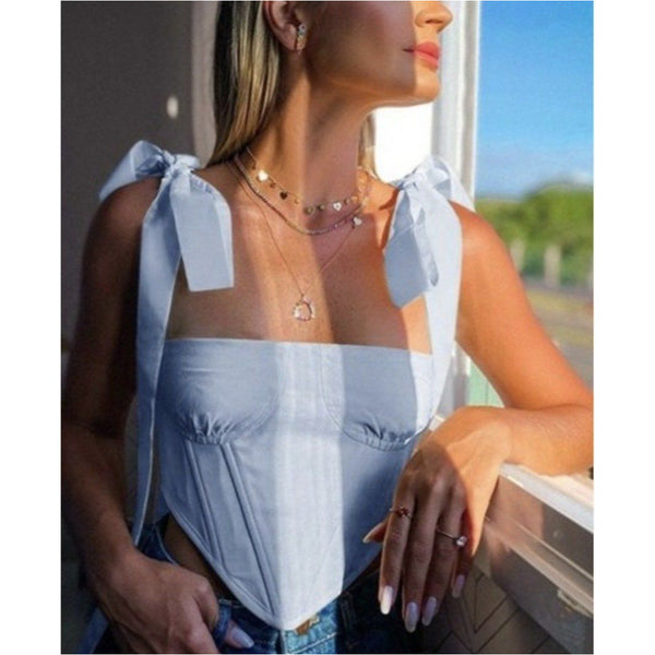 The bow blouse blue