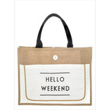 *Hello weekend tote ivory