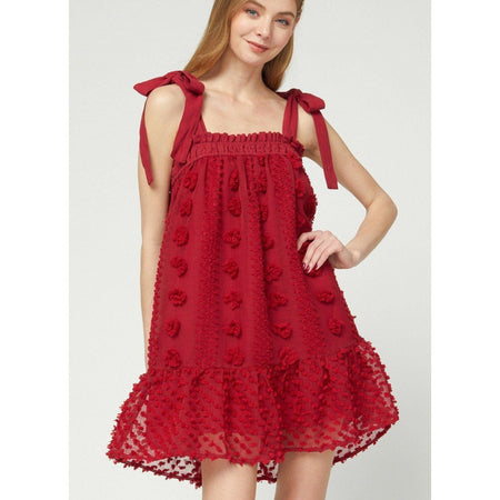 Ninexis Out Of Time Full Size Ruffle Hem Dress with Drawstring Waistband in Light Sage