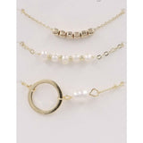 Mix layered necklace gold