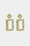 Square Shape Glass Stone Dangle Earrings