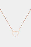 925 Sterling Silver Heart Shape Pendant Necklace