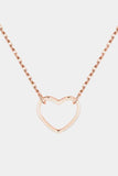 925 Sterling Silver Heart Shape Pendant Necklace