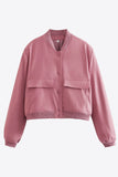 Baseball Collar Jacket with Pockets