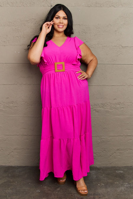 Plus Size Tiered Wide Leg Pants