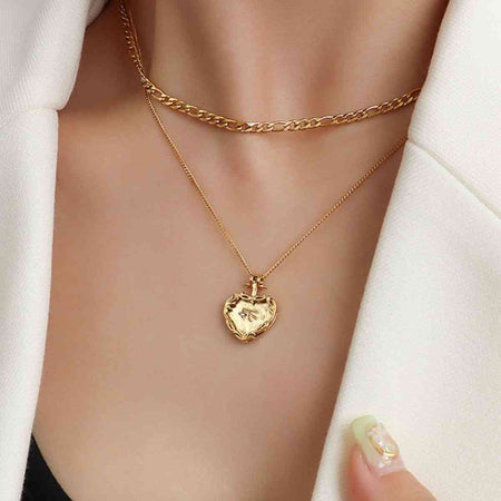 Stainless Steel Double-Layered Necklace