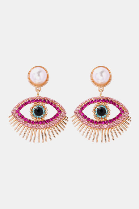 Geometrical Shape Zinc Alloy Frame Dangle Earrings