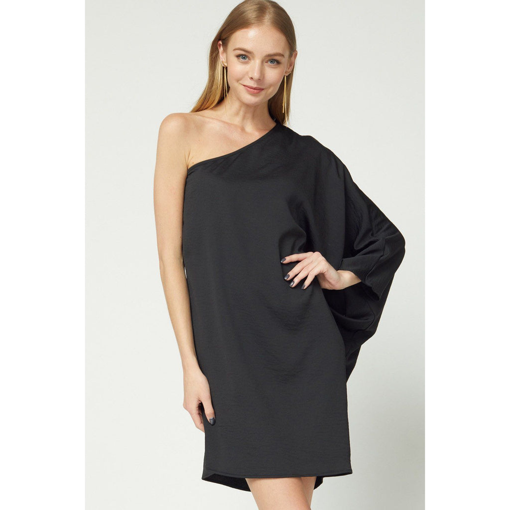 Mila black tunic dress