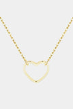 925 Sterling Silver Heart Shape Pendant Necklace
