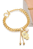Hamsa Hand Chunky Chain Bracelet