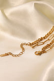 18K Gold Plated Layered Chain Necklace