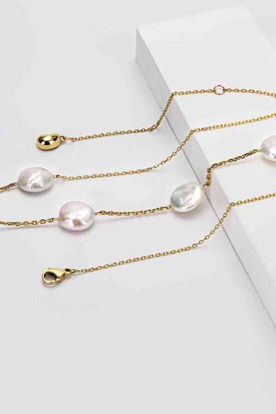 Freshwater Pearl Stainless Steel Necklace