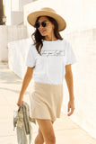 Simply Love Full Size Letter Graphic Short Sleeve T-Shirt