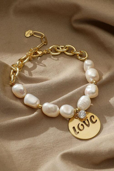 LOVE Freshwater Pearl Bracelet