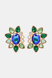 Geometrical Shape Glass Stone Dangle Earrings