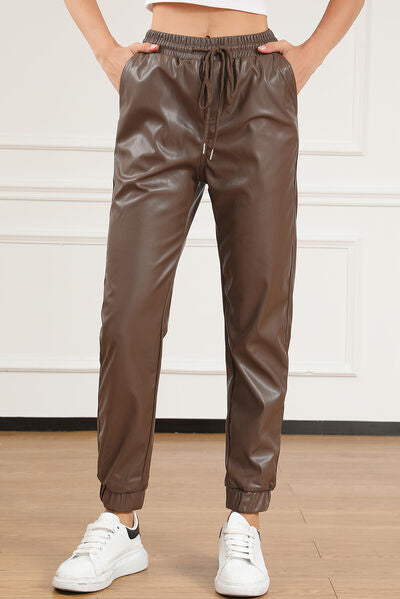 Spaghetti Strap V-Neck Jumpsuit with Pockets