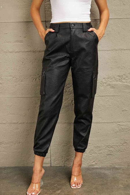 Spaghetti Strap V-Neck Jumpsuit with Pockets