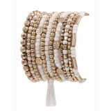 Ivory & gold bead bracelet