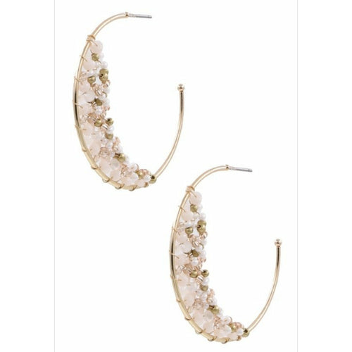 Mix Ivory beads earrings