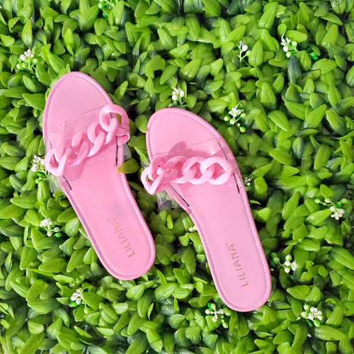 Pink chain Sandals